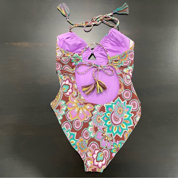 NWOT Becca Groovy Candice Multi-way Retro Boho Bikini Sz Medium - Picture 4 of 11